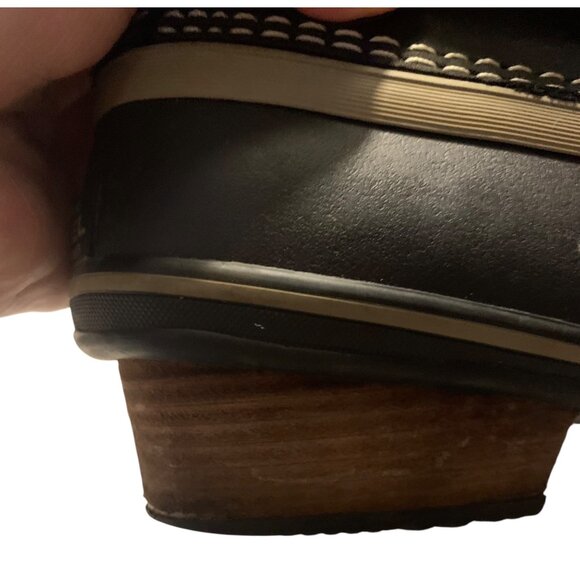 SOREL Gray + Black Slimpack II Waterproof Lace-Up Women's Duck Boots Size 8.5 - Picture 9 of 9